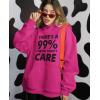 imageTstars Theres a 99 Chance I Dont Care Funny Sayings Hoodies for Women Teen Girls Womens Novelty Sarcastic HoodiePink
