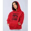 imageTstars Theres a 99 Chance I Dont Care Funny Sayings Hoodies for Women Teen Girls Womens Novelty Sarcastic HoodieRed