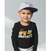 imageTstars Tractor Big Brother Shirt Baby Reveal Sibling Boy Kids Long Sleeve TShirtBlack