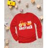 imageTstars Tractor Big Brother Shirt Baby Reveal Sibling Boy Kids Long Sleeve TShirtRed