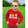 imageTstars Tractor Big Brother Shirt Baby Reveal Sibling Boy Kids Long Sleeve TShirtRed