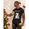imageTstars Trex Santa Ugly Christmas Shirt Men Dinosaur Holiday Xmas Shirts for MenBlack