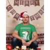 imageTstars Trex Santa Ugly Christmas Shirt Men Dinosaur Holiday Xmas Shirts for MenGreen