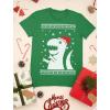 imageTstars Trex Santa Ugly Christmas Shirt Men Dinosaur Holiday Xmas Shirts for MenGreen