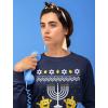 imageTstars Ugly Hanukkah Sweatshirt for Women Teen Girls Tacky Chanukah Christmas Jewish Holiday SweatshirtsNavy