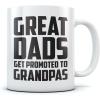 imageGreat Dads Get Promoted To Grandpas Coffee Mug 15 Ounce WhiteWhite