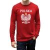 imageTeeStars Mens  Polska Est Soccer Team Long Sleeve TShirtRed