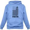 imageTstars American Christian Distressed Black USA Flag  Cross Have Faith HoodieCalifornia Blue