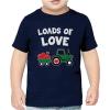 imageTstars Farm Tractor Toddler Boys Valentines Shirt Loads of Love Valentines Day Kids TShirt for ToddlersNavy