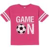 imageTstars Game On Soccer Shirts for Boys Girls Gifts for Players Kids Jersey TShirtWow Pink