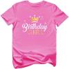 imageTstars Gift for Birthday Girl Princess Party Girly Kids TShirtPink