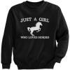 imageTstars Horse Sweatshirt for Girls Just A Girl Who Loves Horses Youth Kids SweatshirtsBlack
