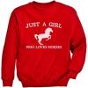 imageTstars Horse Sweatshirt for Girls Just A Girl Who Loves Horses Youth Kids SweatshirtsRed