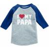 imageTstars I Love Heart My Papa 34 Sleeve Baseball Jersey Toddler ShirtBlue