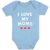 imageTstars I Love My Moms  Gay Pride Infant Valentines Baby BodysuitAqua