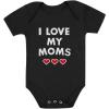 imageTstars I Love My Moms  Gay Pride Infant Valentines Baby BodysuitBlack