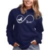 imageTstars Infinity Love Horse Hoodie Women Teen Girls Equestrian Horseback Riding Sweatshirt HoodiesBlue