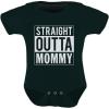 imageTstars Straight Outta Mommy Newborn Girl Boy Outfits New Mom Gifts Funny Baby BodysuitBlack