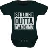imageTstars Straight Outta My Momma Baby GirlBoy Infant Funny Baby BodysuitBlack