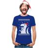 imageTstars Trex Santa Ugly Christmas Shirt Men Dinosaur Holiday Xmas Shirts for MenBlue