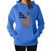 imageTstars Womens  No Prob Llama HoodieCalifornia Blue
