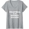 imageWomens Volleyball Is My Favorite Season Gift for Volleyball Lovers VNeck TShirtHeather Grey