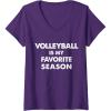 imageWomens Volleyball Is My Favorite Season Gift for Volleyball Lovers VNeck TShirtPurple