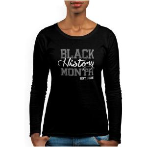 imageTstars Black History Month Apparel Black History Shirts for Women Long Sleeve T ShirtBlack