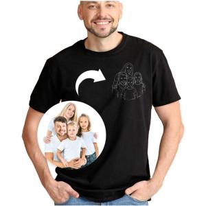 imageTstars Custom Dad Shirt  Personalized Fathers Day Photo Shirt for New Dad Unique Gift for Daddy TShirtBlack
