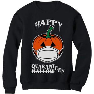 imageTstars Happy Halloween 2020 Quarantine Pumpkin Jack O Lantern Women SweatshirtBlack