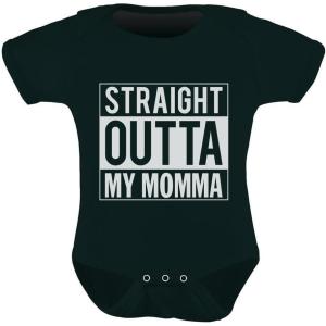 imageTstars Straight Outta My Momma Baby GirlBoy Infant Funny Baby BodysuitBlack