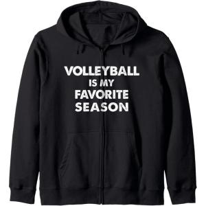 imageVolleyball Is My Favorite Season Gift for Volleyball Lovers Zip HoodieBlack