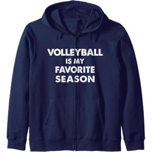imageVolleyball Is My Favorite Season Gift for Volleyball Lovers Zip HoodieNavy Blue