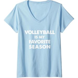 imageWomens Volleyball Is My Favorite Season Gift for Volleyball Lovers VNeck TShirtBaby Blue