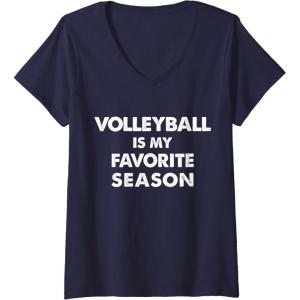 imageWomens Volleyball Is My Favorite Season Gift for Volleyball Lovers VNeck TShirtNavy Blue