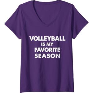 imageWomens Volleyball Is My Favorite Season Gift for Volleyball Lovers VNeck TShirtPurple
