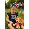 imageMighty Pup Skye Birthday Girl Shirt  Paw Patrol 3rd 4th Birthday Gift for Toddler Girls  Ruffle Sleeve TShirt4th of July  Black