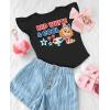 imageMighty Pup Skye Birthday Girl Shirt  Paw Patrol 3rd 4th Birthday Gift for Toddler Girls  Ruffle Sleeve TShirt4th of July  Black