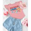 imageMighty Pup Skye Birthday Girl Shirt  Paw Patrol 3rd 4th Birthday Gift for Toddler Girls  Ruffle Sleeve TShirt4th of July Ruffle  Mauvelous
