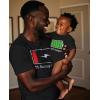 imageTstars 100 Charged ampamp Battery Low Dad and Baby Matching Outfits  Fathers Day Funny Gift for Dads and Infant Son or DaughterFather Black  Baby Black