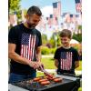 imageTstars American Flag 4th of July Dad and Son Matching Shirts  Daddy ampamp Me Patriotic Memorial Day USA Tshirt SetDad Black  Toddler Black