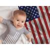 imageTstars Big White American Flag 4th of July Baby Outfit  Memorial Day Patriotic Infant Bodysuit for Boys ampamp GirlsGray