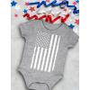 imageTstars Big White American Flag 4th of July Baby Outfit  Memorial Day Patriotic Infant Bodysuit for Boys ampamp GirlsGray