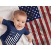 imageTstars Big White American Flag 4th of July Baby Outfit  Memorial Day Patriotic Infant Bodysuit for Boys ampamp GirlsNavy