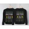 imageTstars Brother Sister Elf Ugly Christmas Sweatshirts Matching Xmas Family Kids OutfitsBrother Elf Black  Sister Elf Black