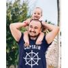 imageTstars Captain Shirt Dad Outfit TShirt for Dad Captain of The FamilyNavy