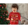 imageTstars Construction Trucks Boys Ugly Christmas Sweater Style Holiday Xmas Youth Kids Long Sleeve TShirtRed