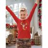 imageTstars Cute Reindeer Ugly Christmas Sweater Style Holiday Xmas Toddler ampamp Youth Kids Long Sleeve TShirtRed