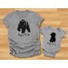 imageTstars Dad and Baby Matching Outfit Set  Fathers Day Papa Bear Shirt and Infant Bodysuit  Gift from Son DaughterDad Gray  Baby Gray