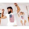 imageTstars Distressed American Flag 4th of July Dad ampamp Baby Matching Outfits  Memorial Day Patriotic Daddy ampamp Me ShirtsDad White  Baby White